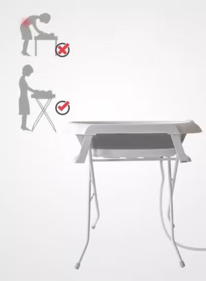 M.A&F's Foldable Baby Bath with Stand,Large Xxl Bath With Stand,Foldable Collapsable Heightened Baby Basin Infant Shower Bathtub With Shelf Storage Rack and Wash Tube Set And Drainage Kit,Baby Basin - Ideal for Shower - Image 2